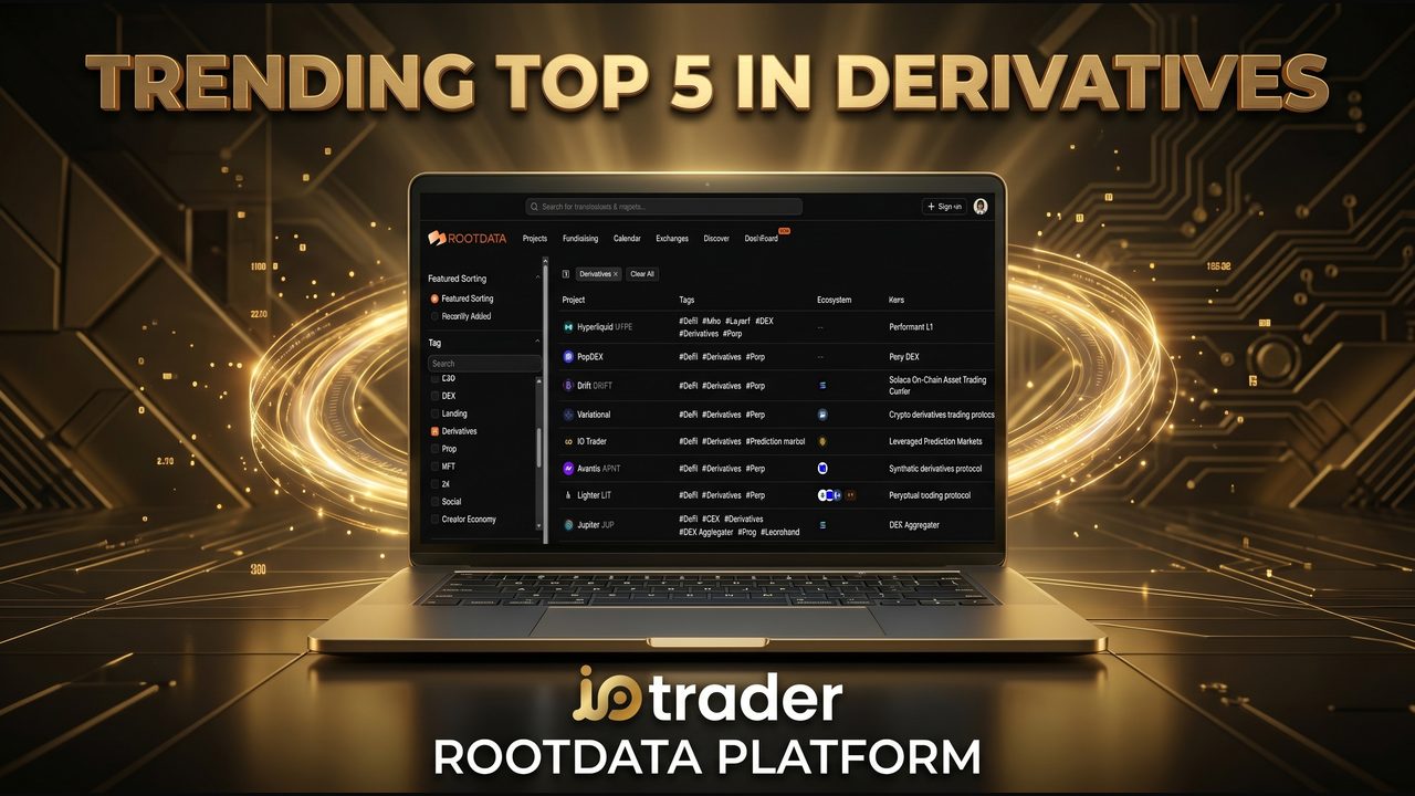 IOTrader Trends Top 5 in Derivatives on RootData